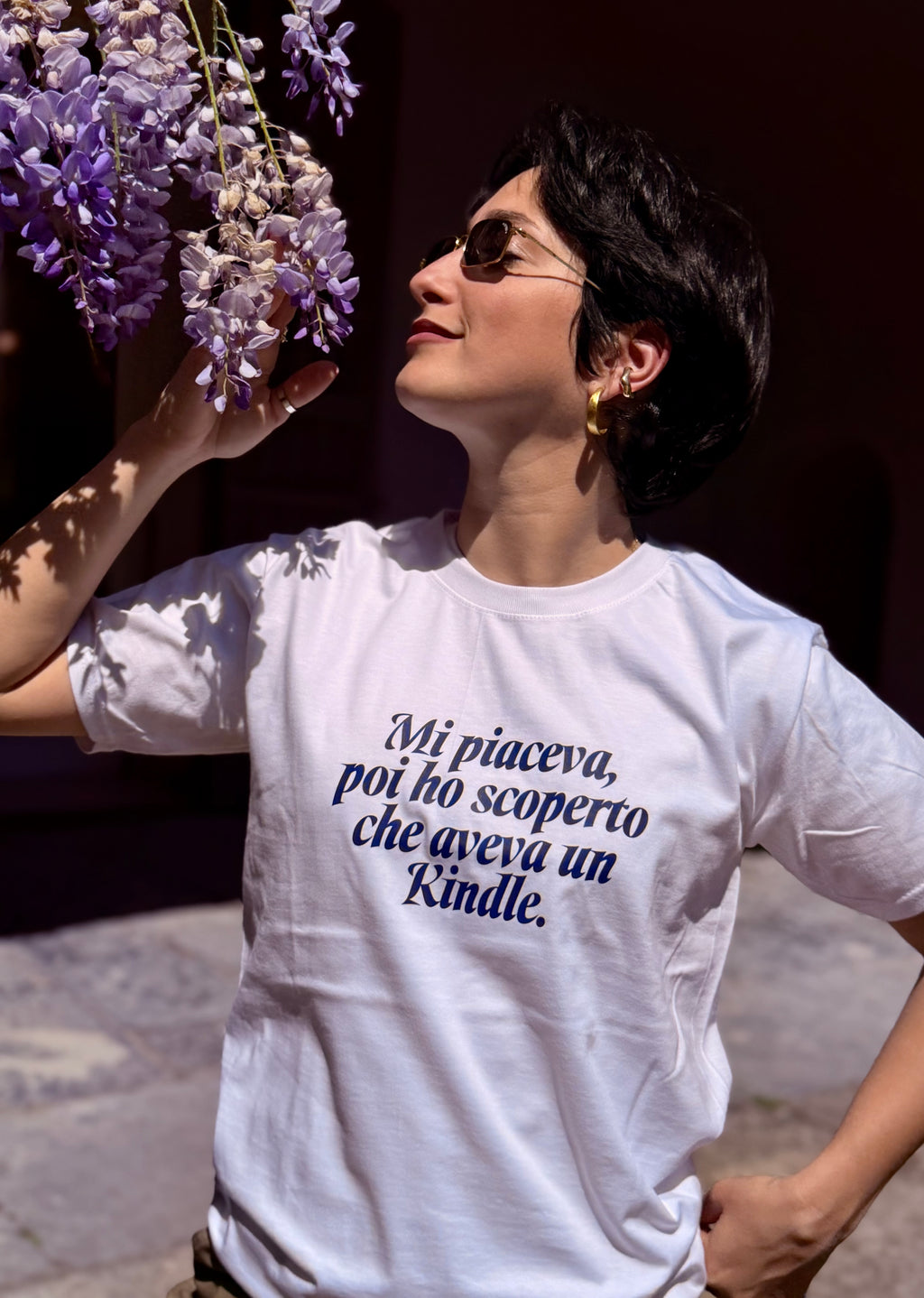 T-shirt "Mi piaceva poi ho scoperto che aveva un kindle"