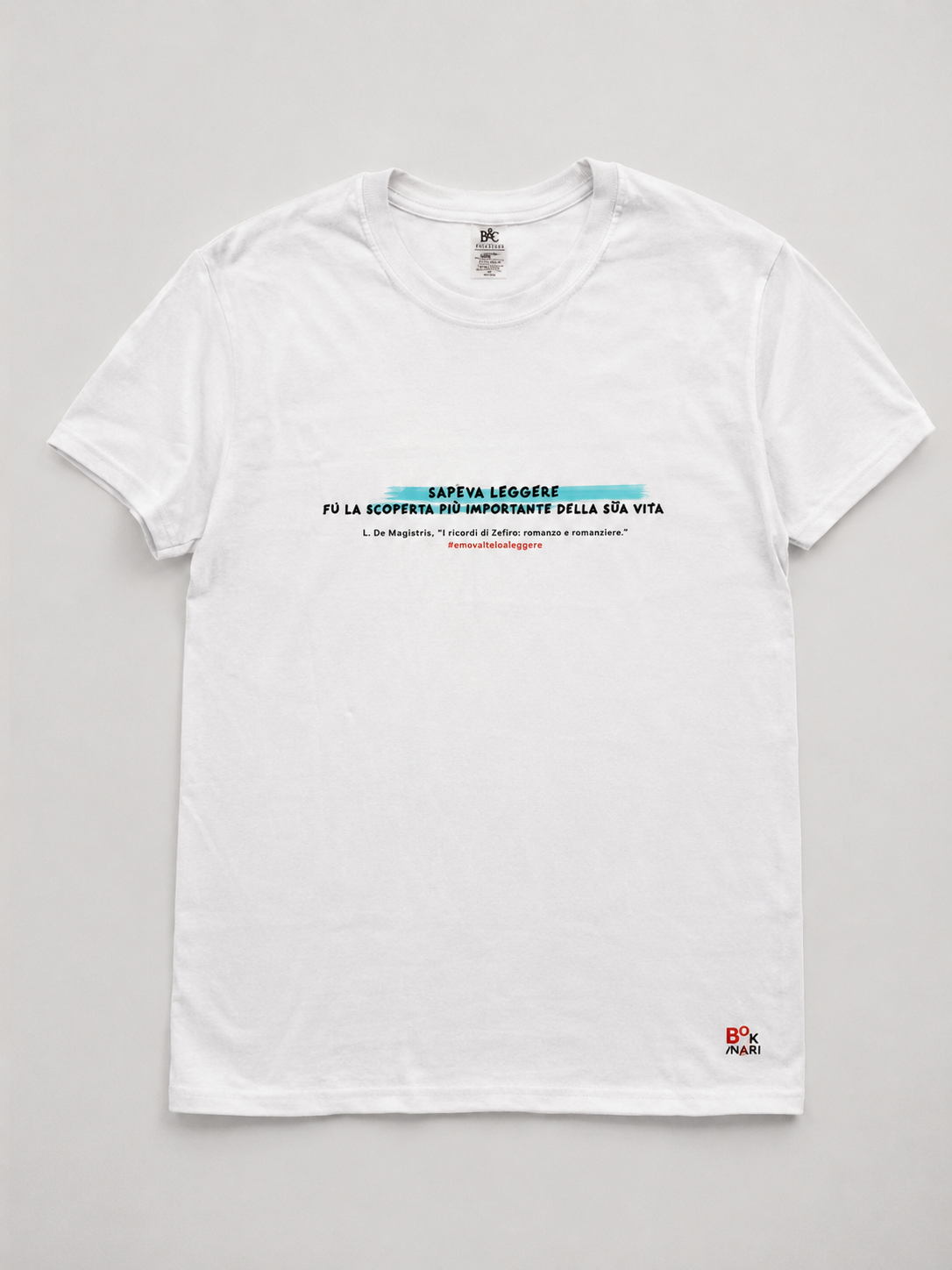 T-shirt: "Sapeva leggere: fu la scoperta più importante della sua vita"
